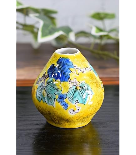 Amazon.co.jp: 和座の蔵 おしゃれ 一輪挿し 花瓶 九谷焼 小つぼ花活け